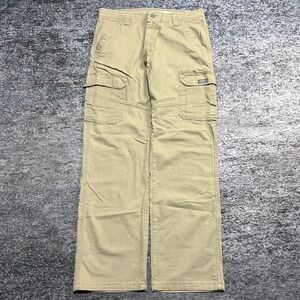 Wrangler Cargo Pants Mens 34x32 Beige Relaxed Fit Utility Workwear Y2K
